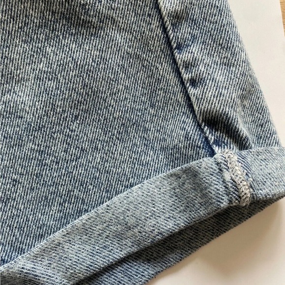 Michelle Keegan Paperbag Waist Denim Shorts Size 10 - Picture 4 of 5